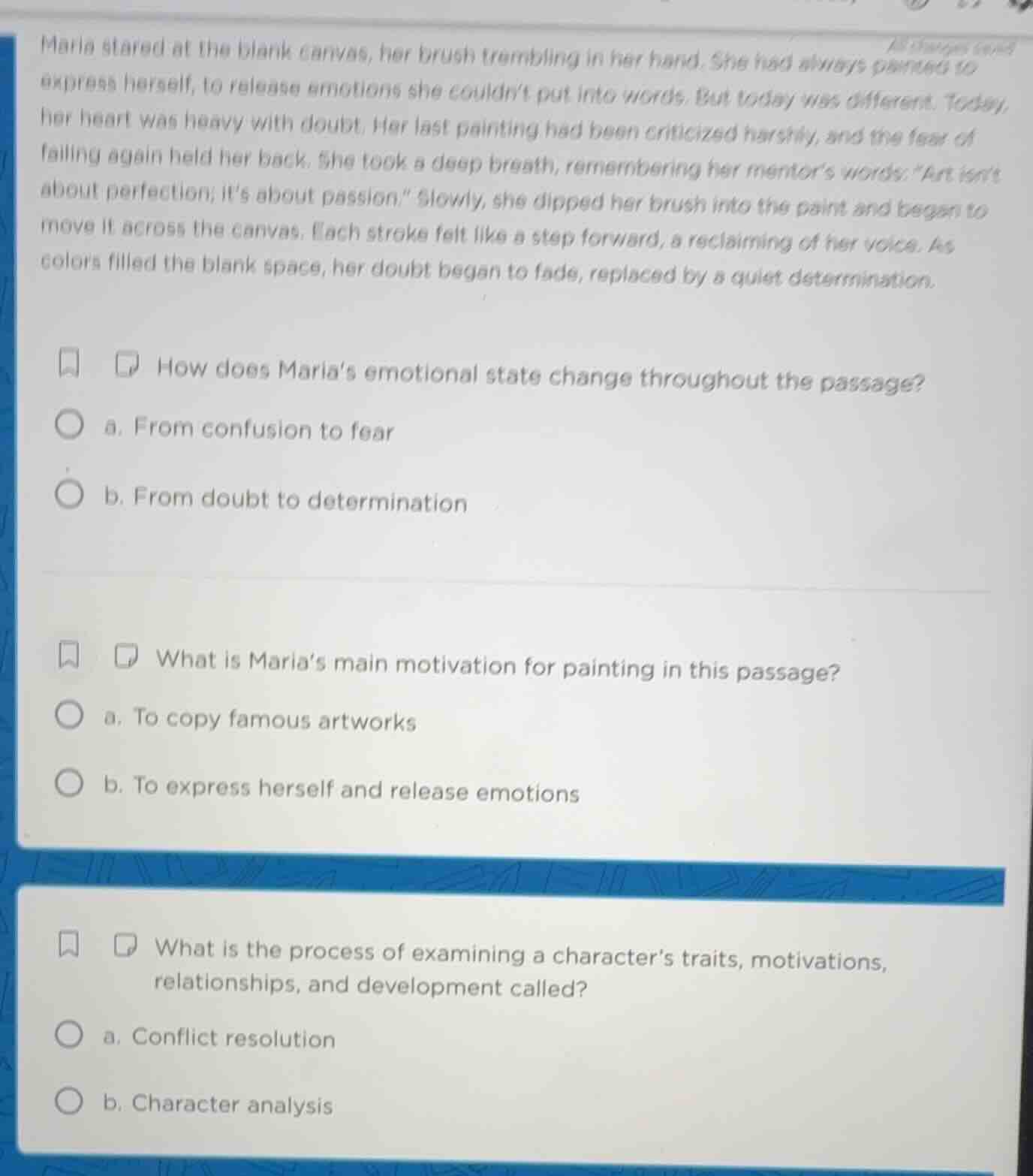 maria stared at the blank canvas, her brush trembling in her hand. she …