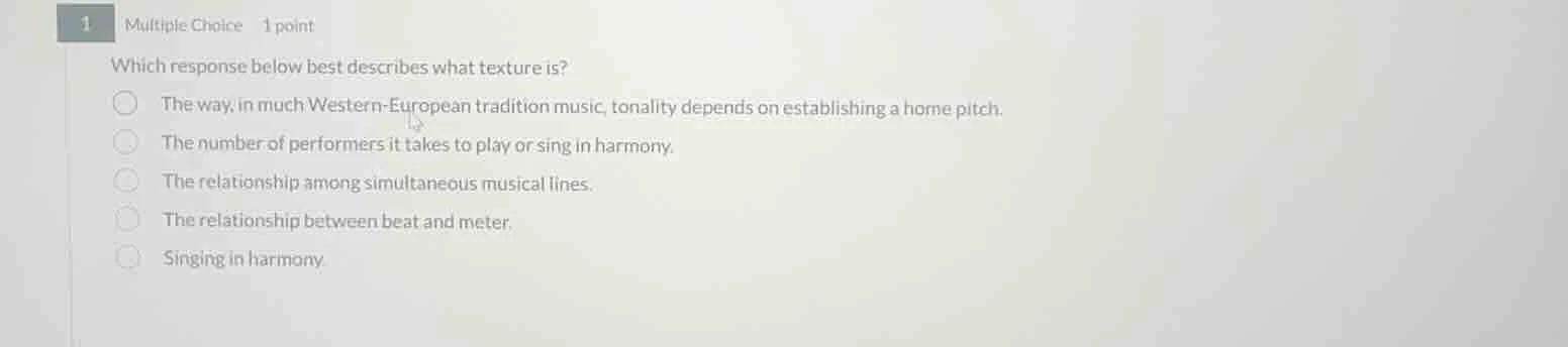 1 multiple choice 1 point which response below best describes what text…