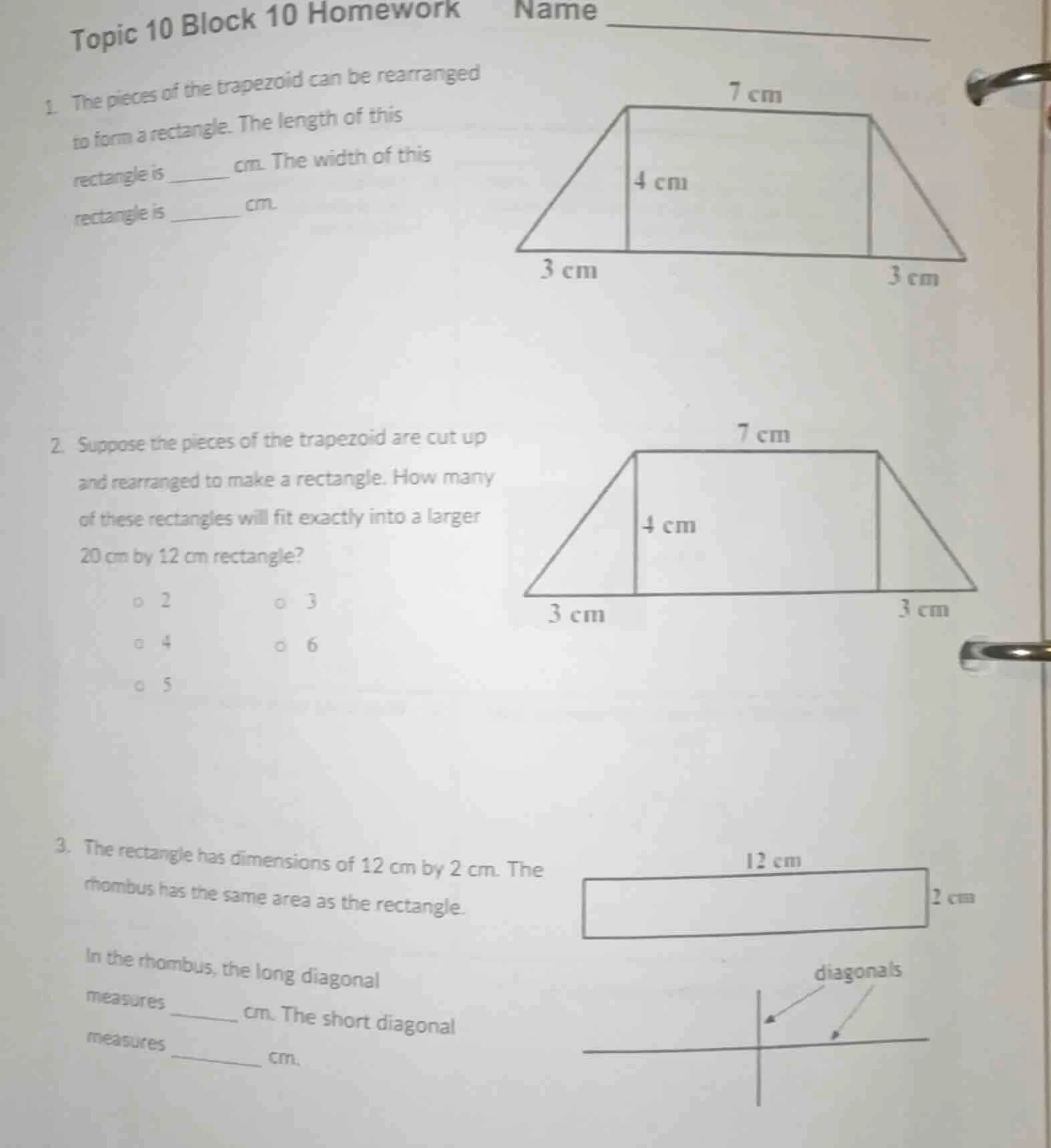 topic 10 block 10 homework name 1. the pieces of the trapezoid can be r…