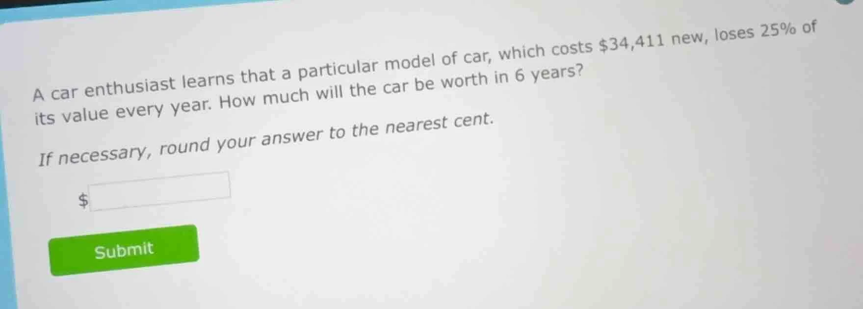 a car enthusiast learns that a particular model of car, which costs $34…