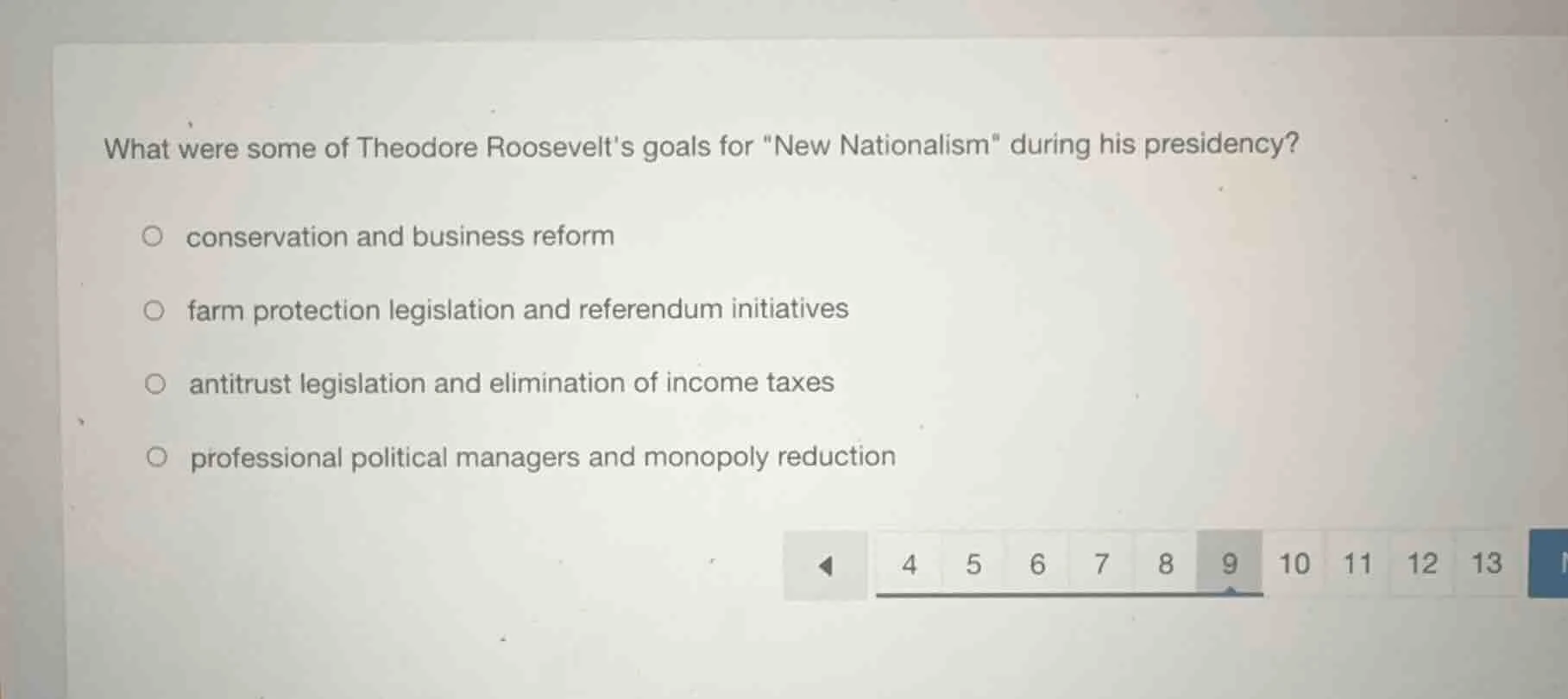 what were some of theodore roosevelts goals for ew nationalism\ during …