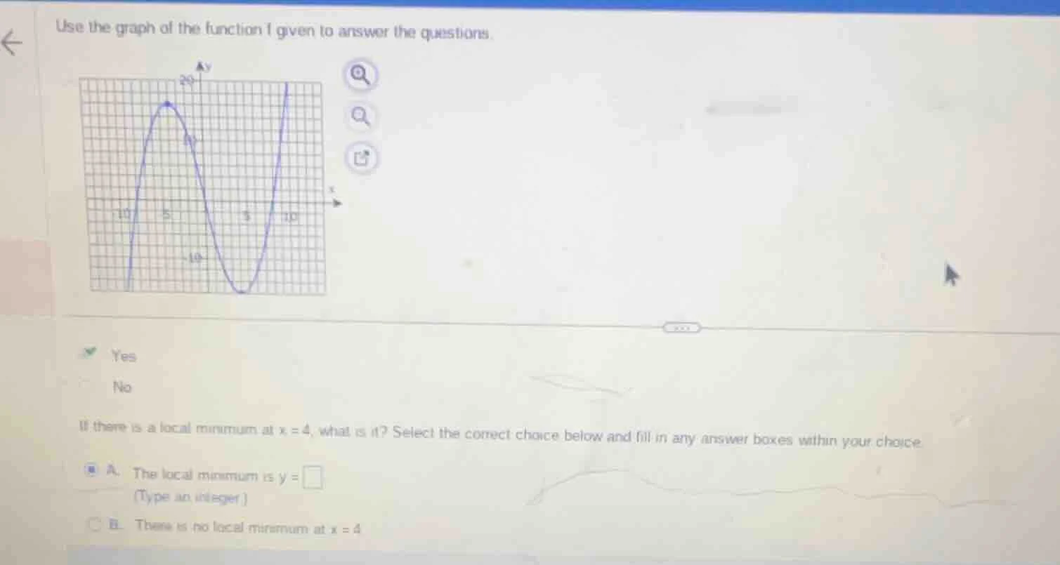 use the graph of the function f given to answer the questions. if there…