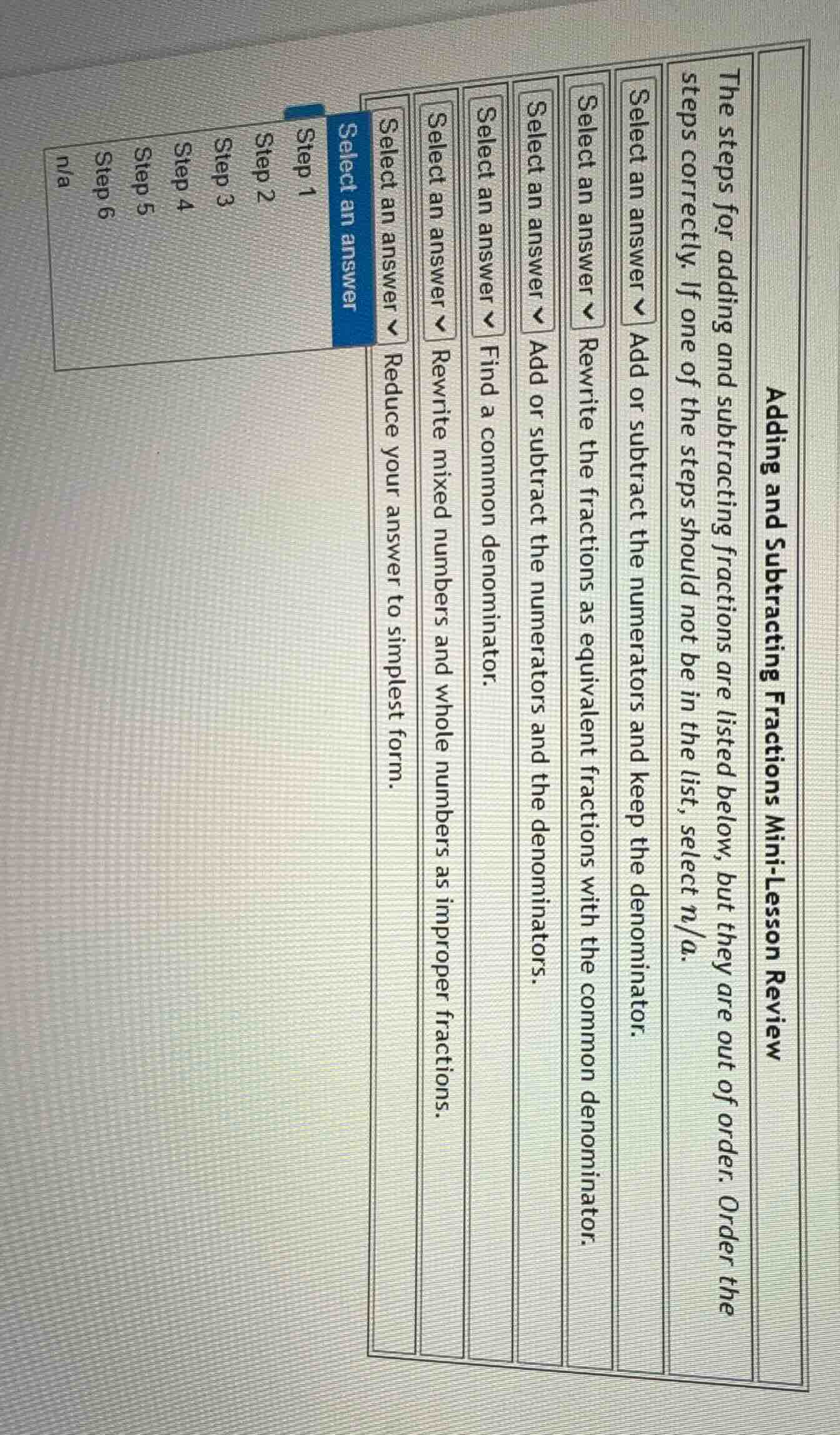 adding and subtracting fractions mini - lesson review the steps for add…