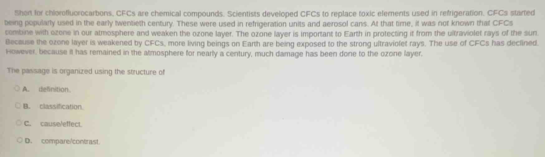 short for chlorofluorocarbons, cfcs are chemical compounds. scientists …