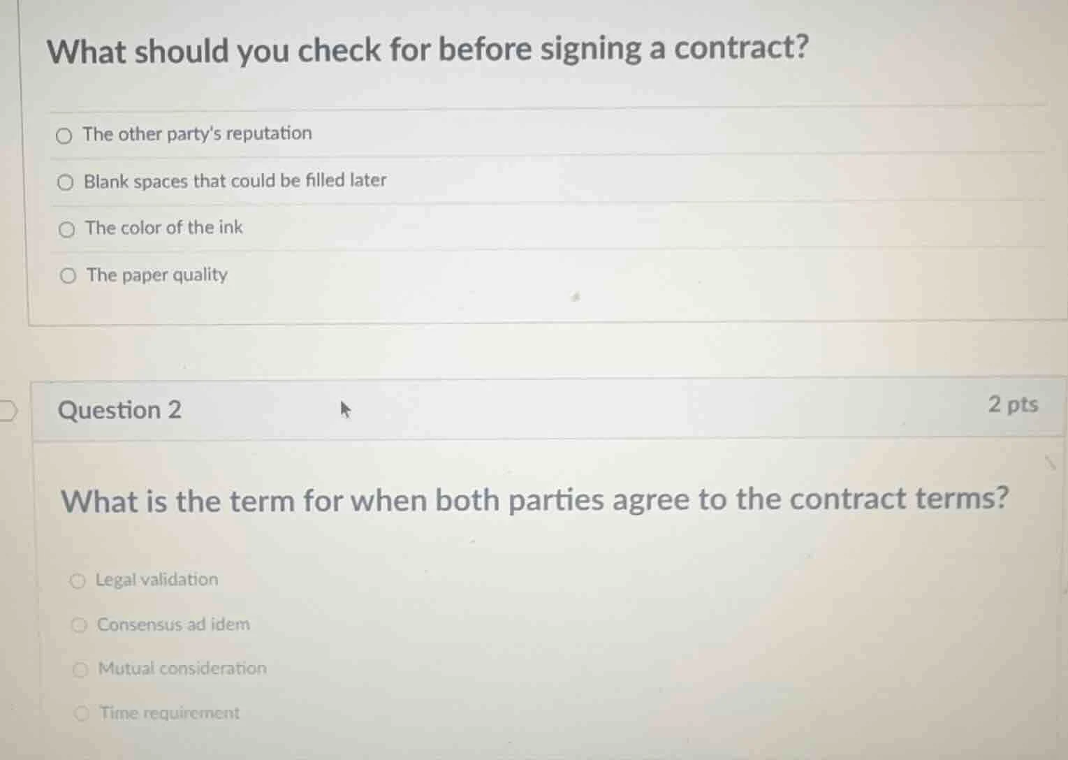 what should you check for before signing a contract? the other partys r…