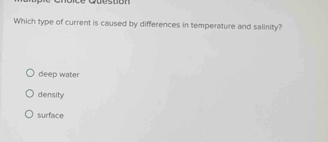 multiple choice question which type of current is caused by differences…
