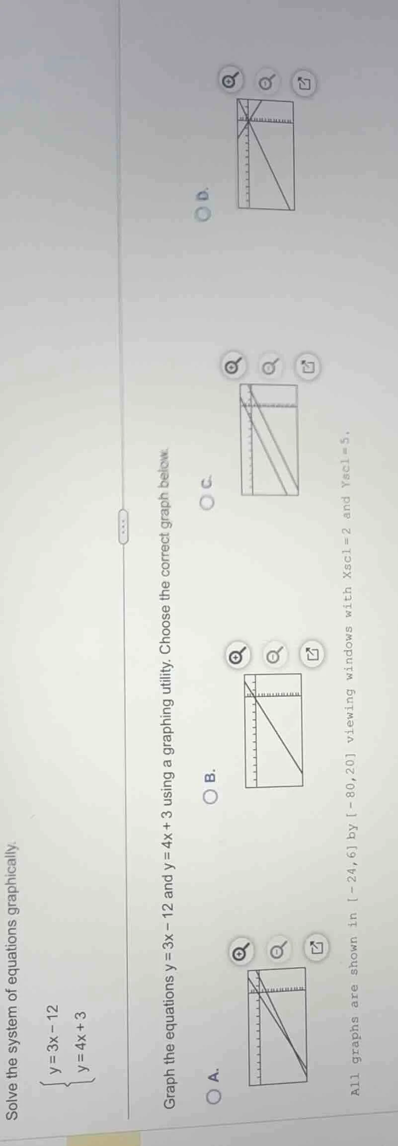 solve the system of equations graphically. \\(\\begin{cases} y = 3x - 1…