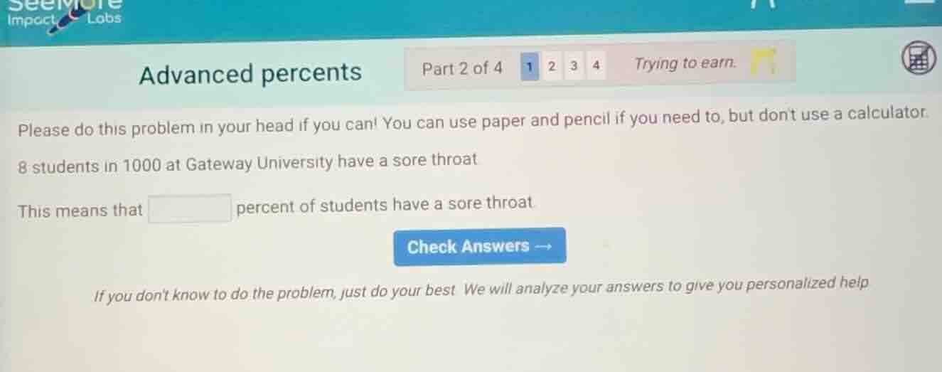 advanced percents part 2 of 4 1 2 3 4 trying to earn. please do this pr…