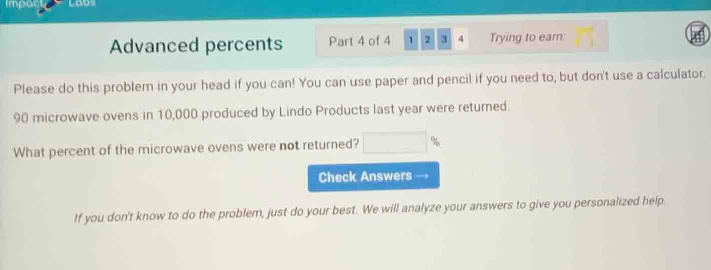 advanced percents part 4 of 4 1 2 3 4 trying to earn: please do this pr…