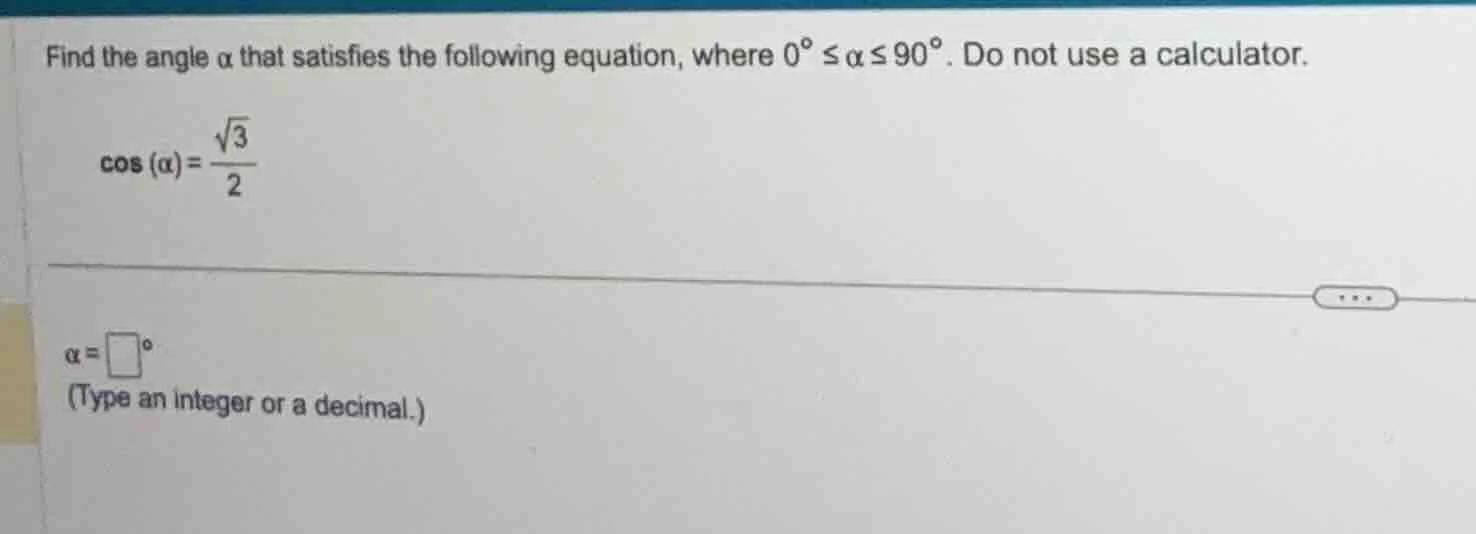 find the angle α that satisfies the following equation, where ( 0^circ …