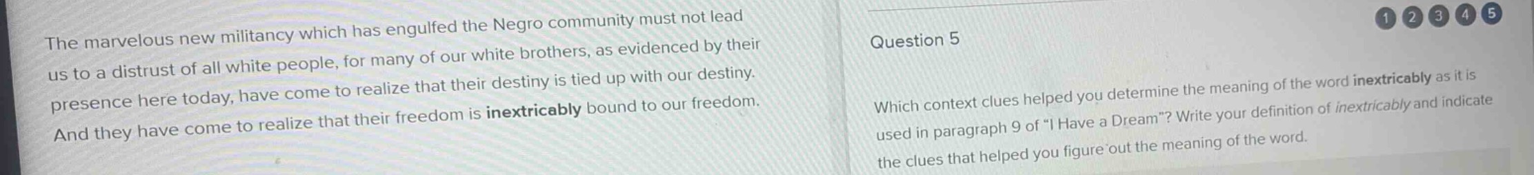 the marvelous new militancy which has engulfed the negro community must…