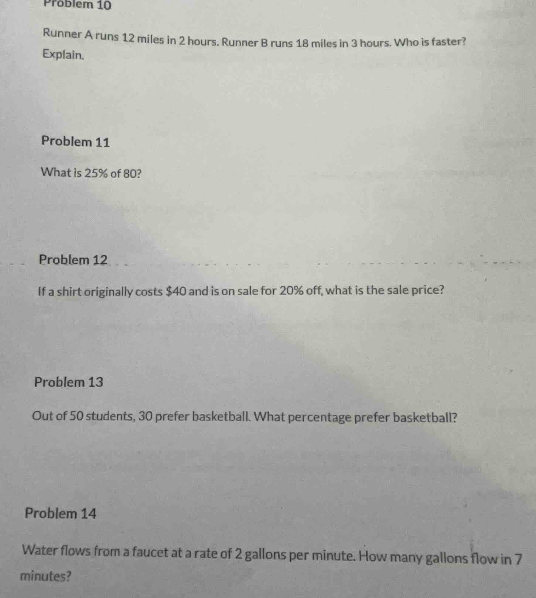problem 10 runner a runs 12 miles in 2 hours. runner b runs 18 miles in…