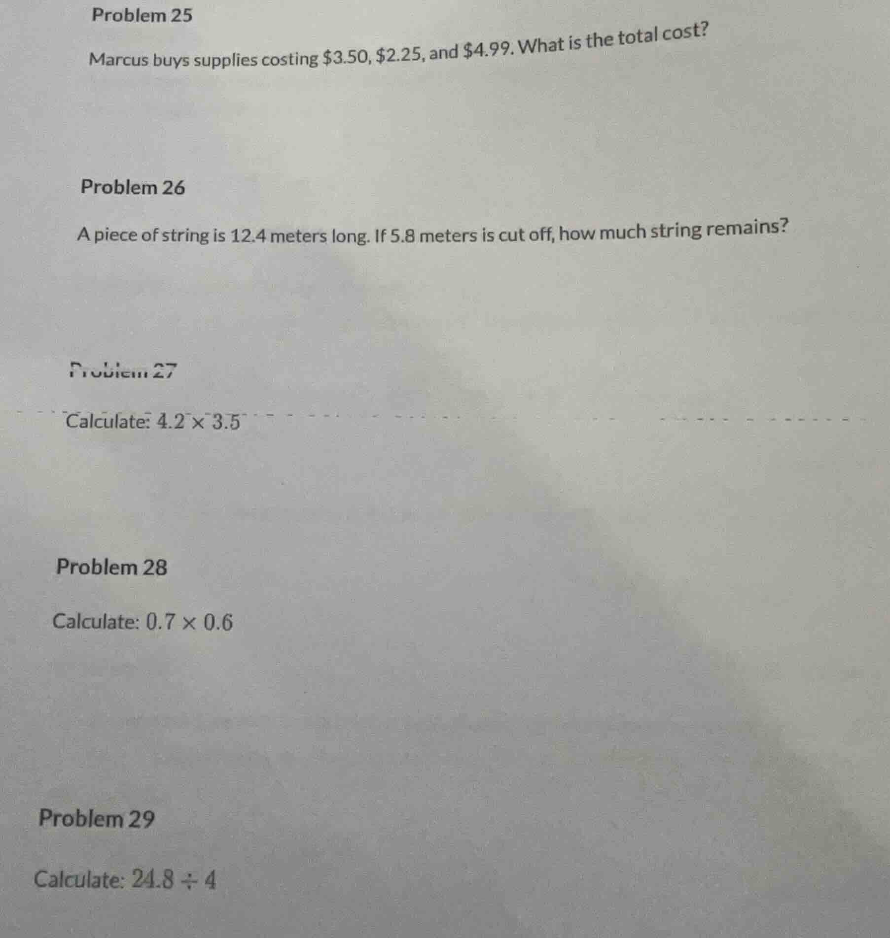 problem 25 marcus buys supplies costing $3.50, $2.25, and $4.99. what i…