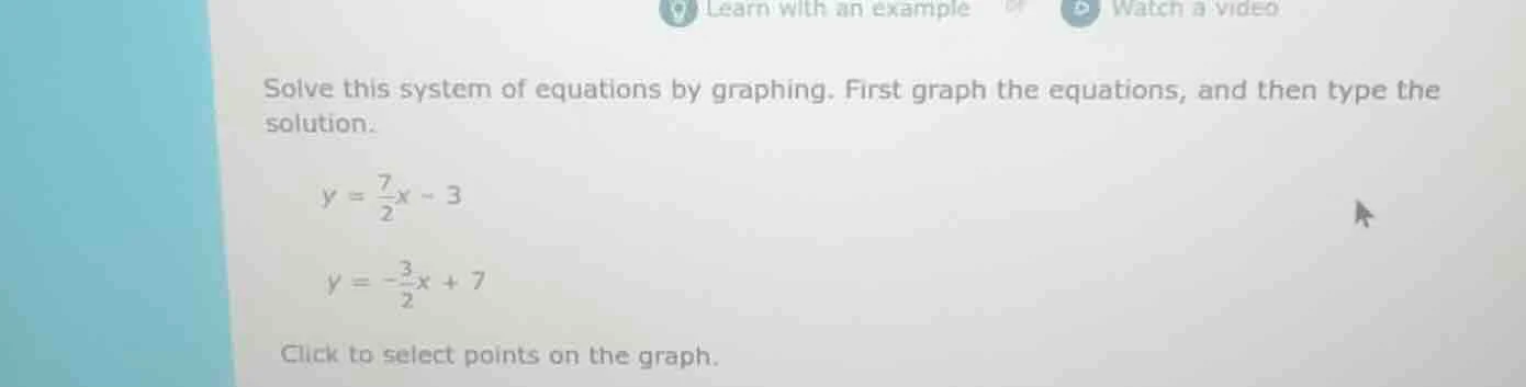solve this system of equations by graphing. first graph the equations, …