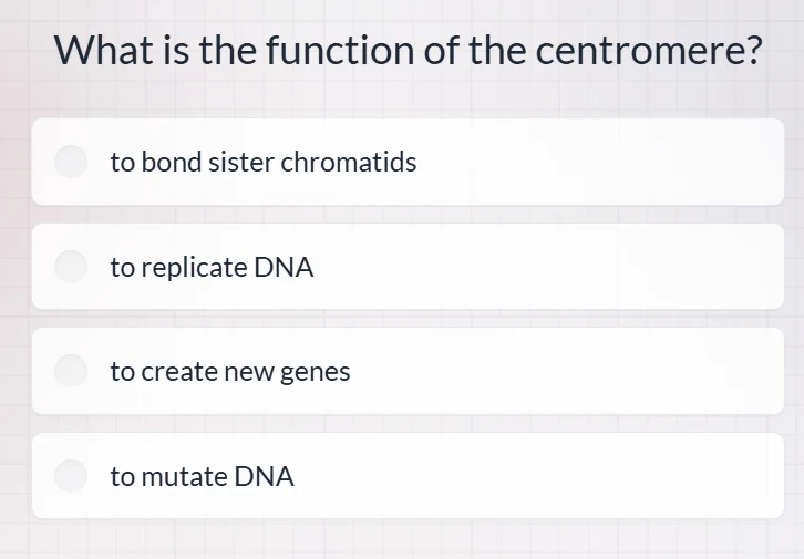what is the function of the centromere? to bond sister chromatids to re…