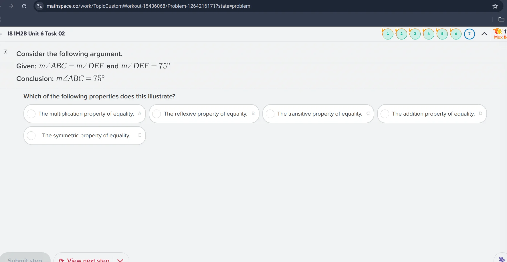 7. consider the following argument. given: ( mangle abc = mangle def ) …