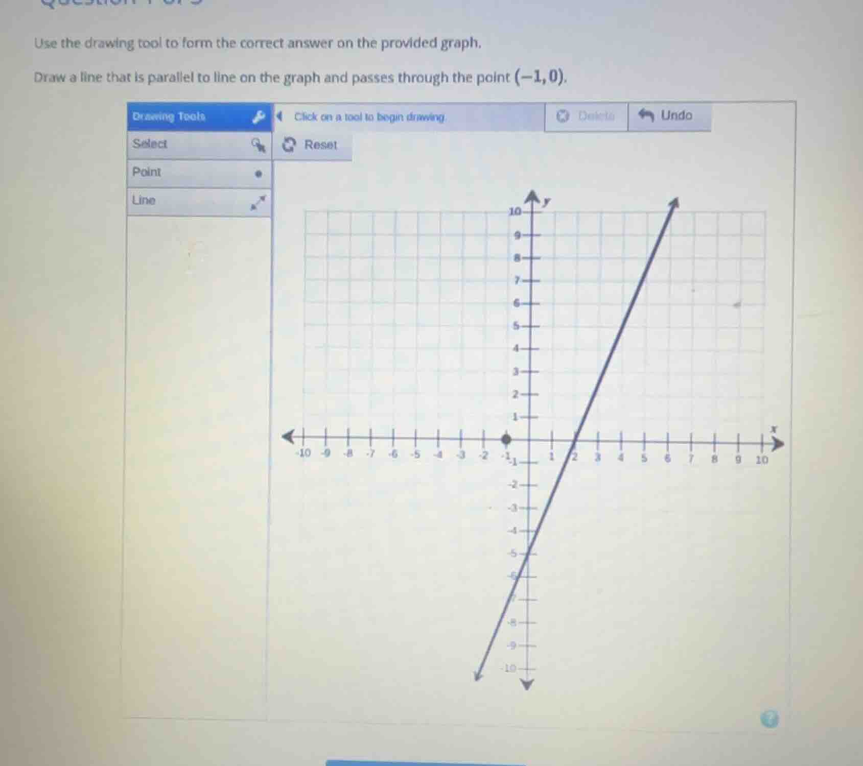 use the drawing tool to form the correct answer on the provided graph. …