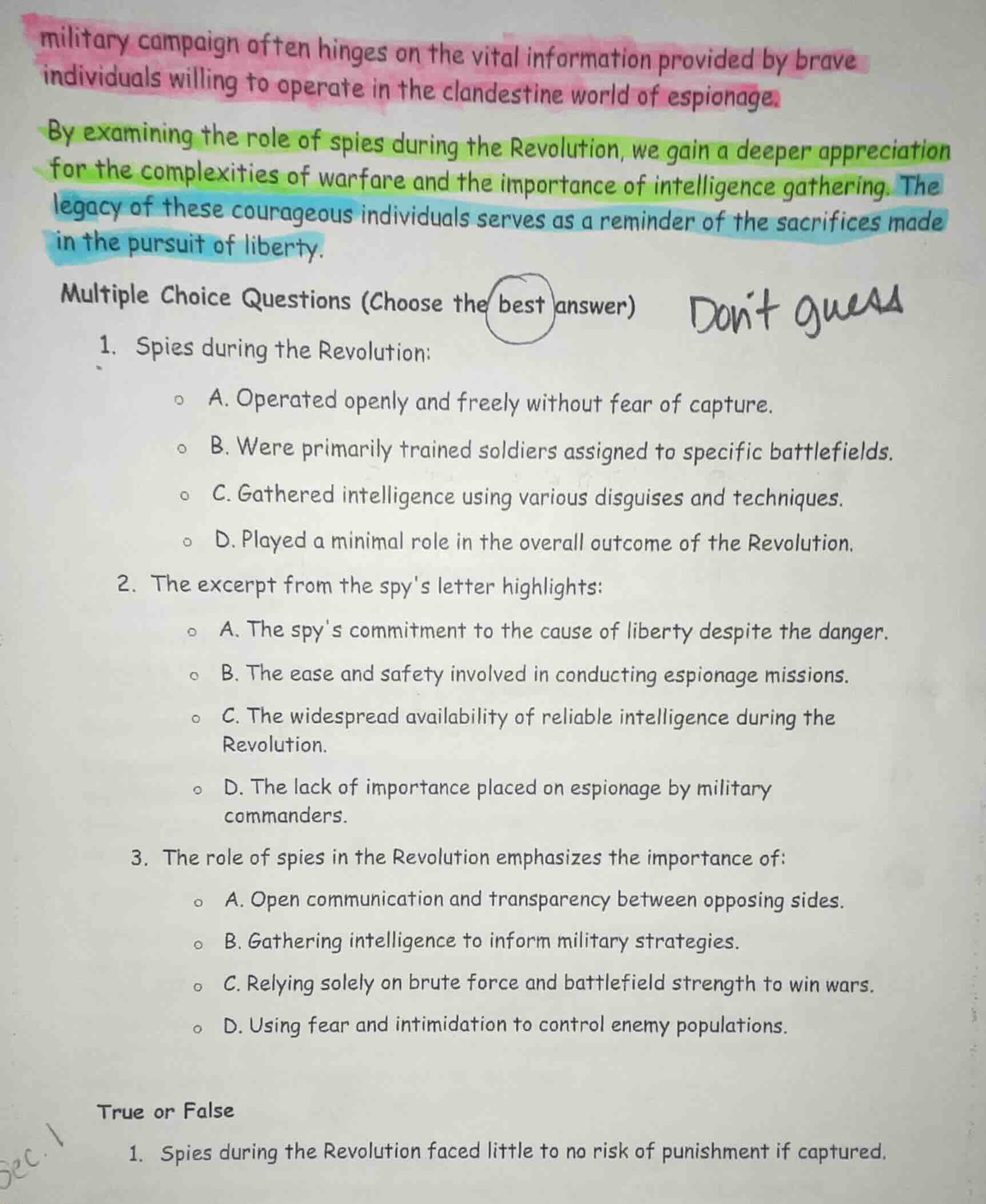 military campaign often hinges on the vital information provided by bra…