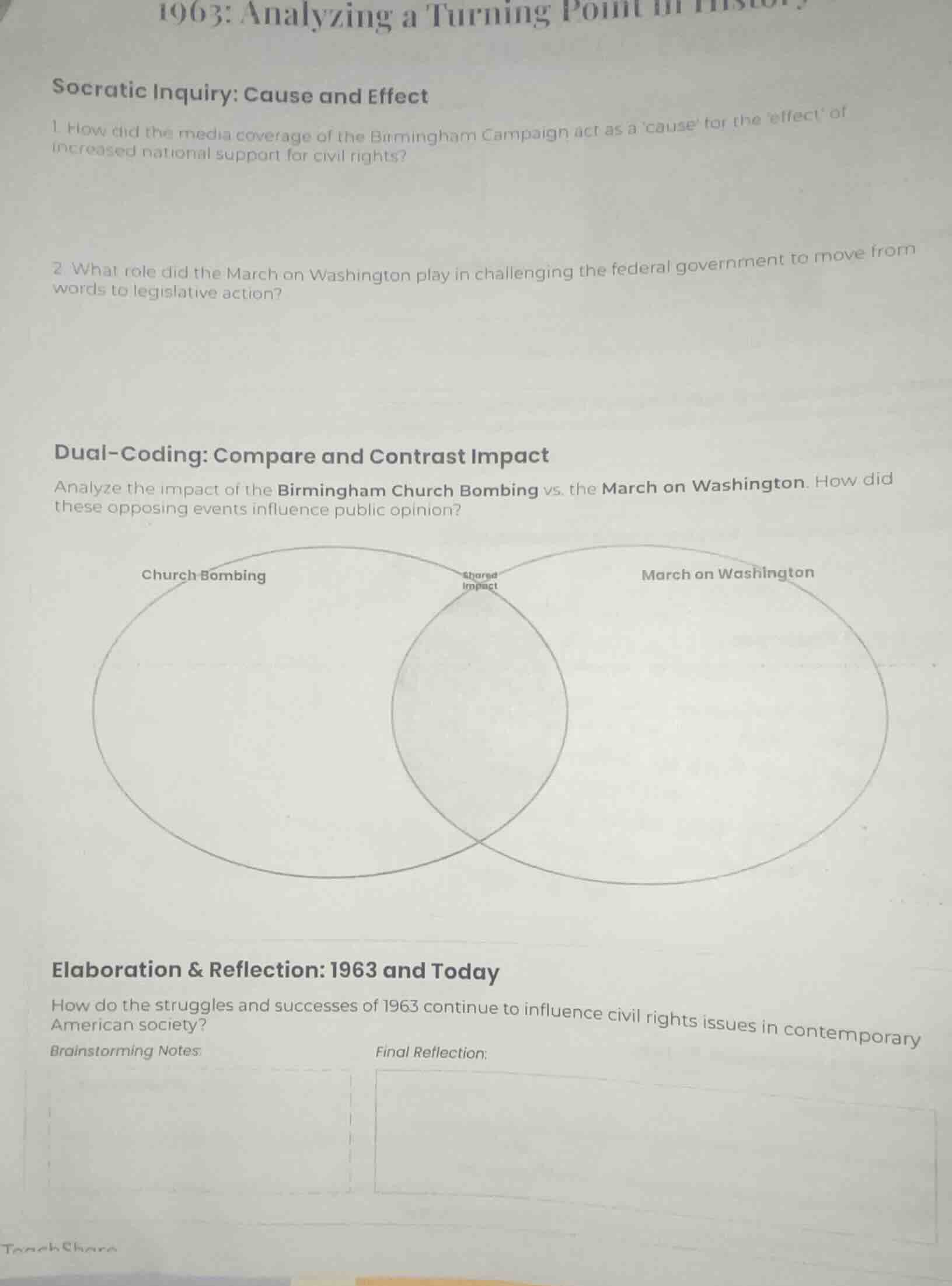 1963: analyzing a turning point in history socratic inquiry: cause and …