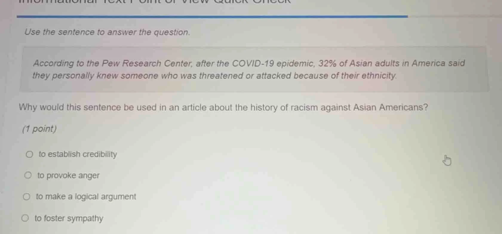 use the sentence to answer the question. according to the pew research …
