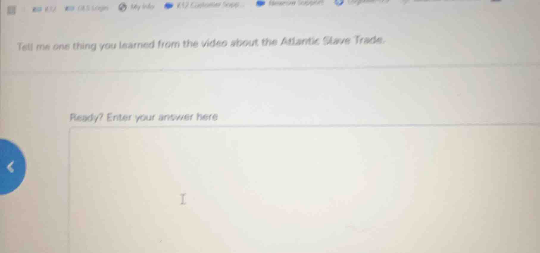 tell me one thing you learned from the video about the atlantic slave t…