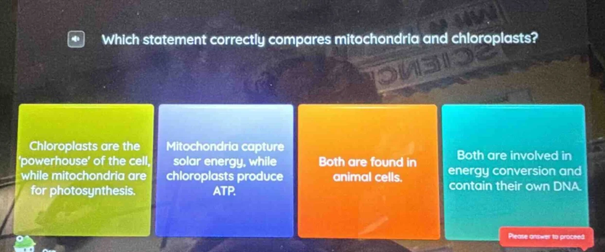 which statement correctly compares mitochondria and chloroplasts? chlor…