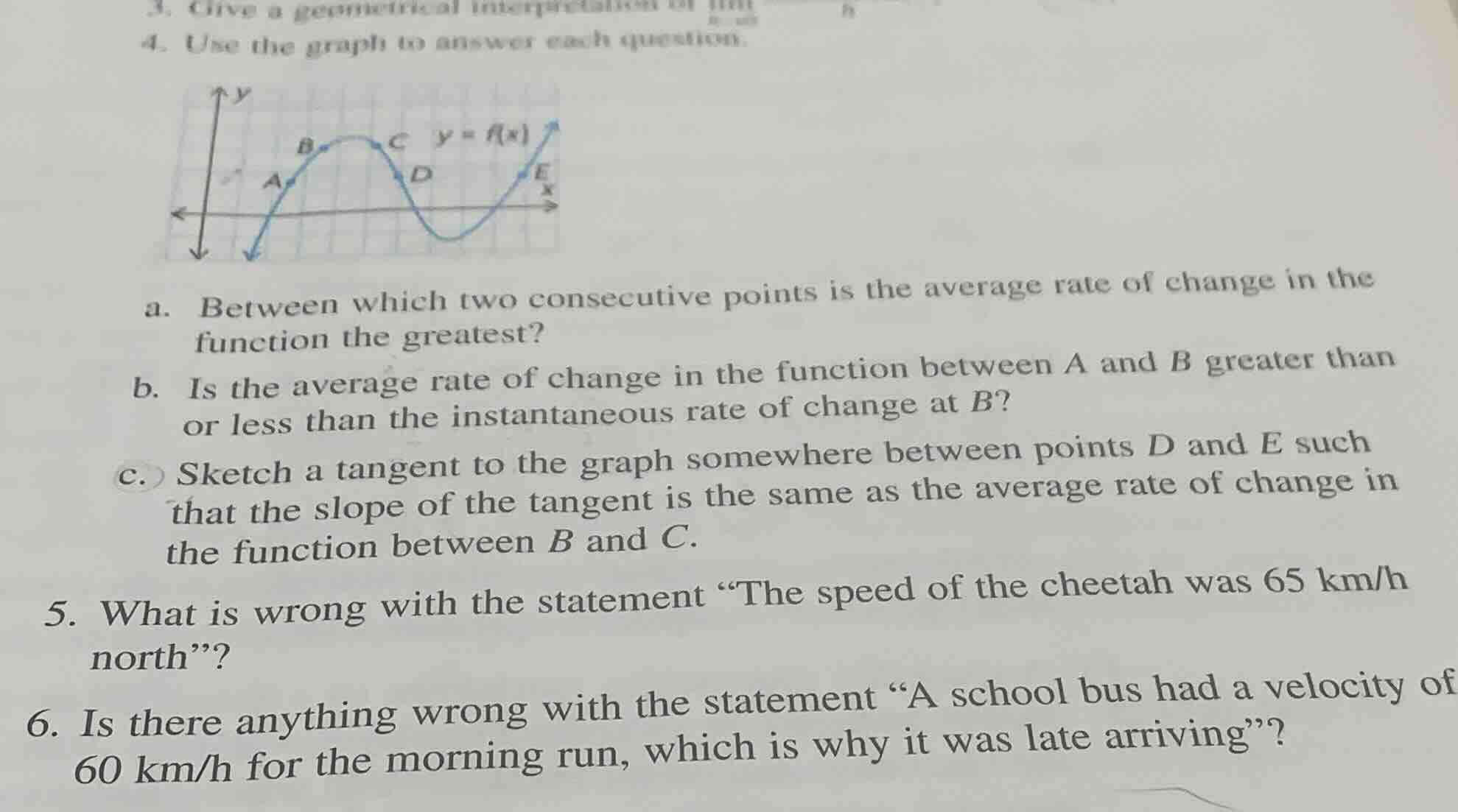 3. give a geometrical interpretation of lim (text partially obscured) 4…