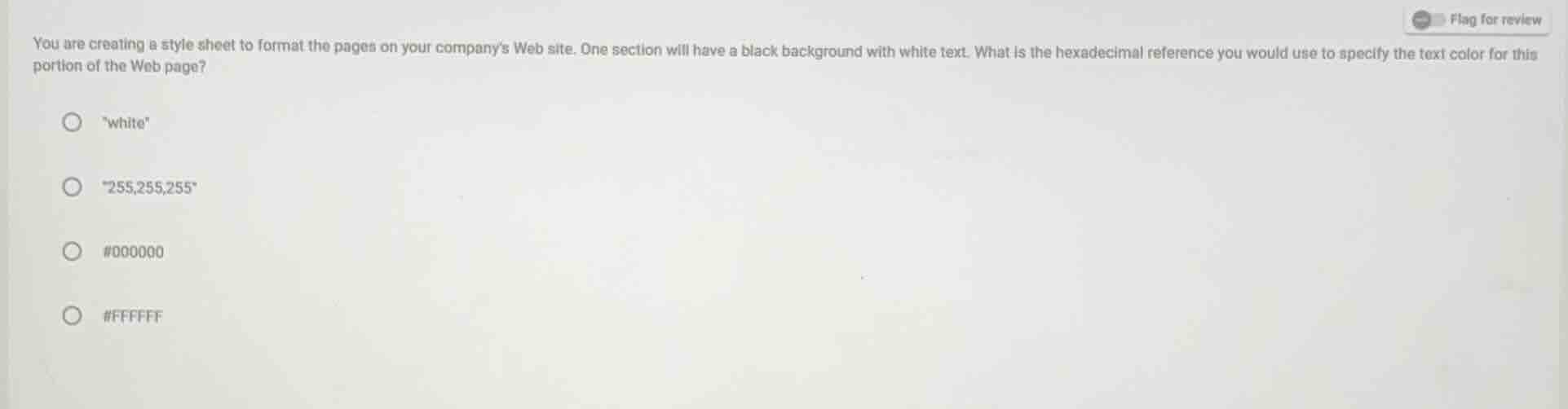 you are creating a style sheet to format the pages on your companys web…