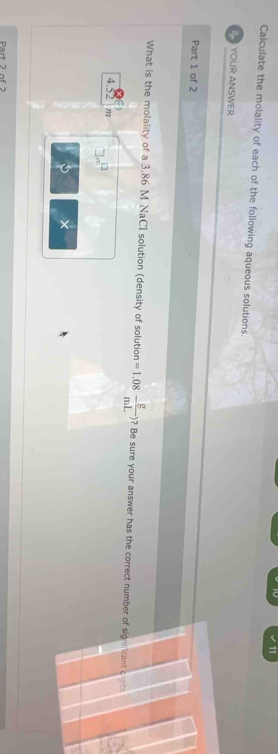 calculate the molality of each of the following aqueous solutions. part…