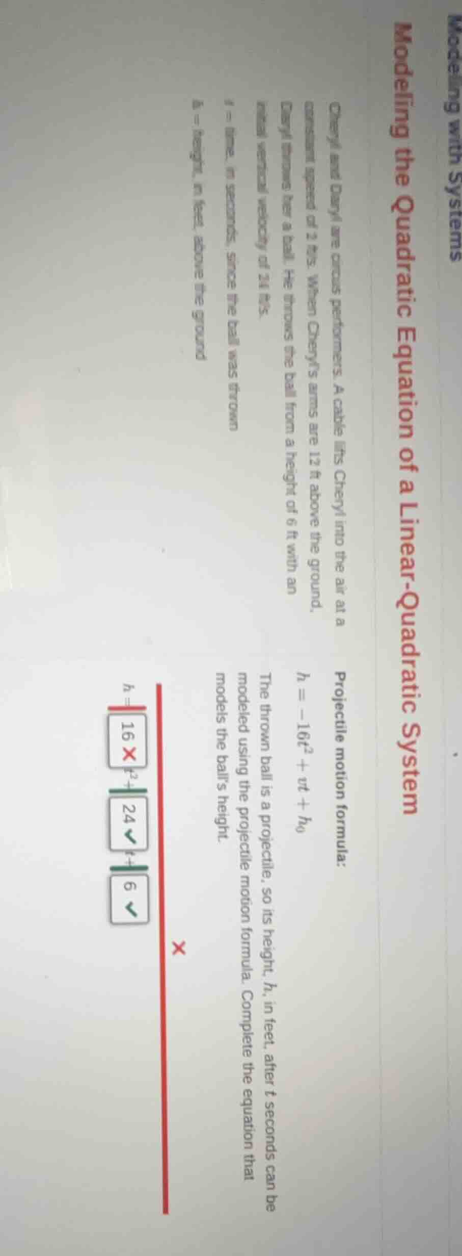 modeling the quadratic equation of a linear - quadratic system cheryl a…