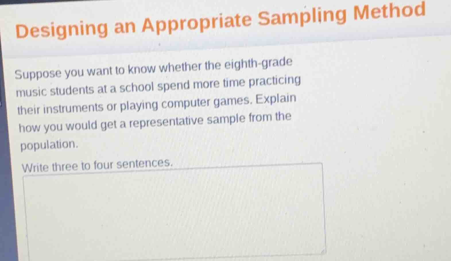 designing an appropriate sampling method suppose you want to know wheth…
