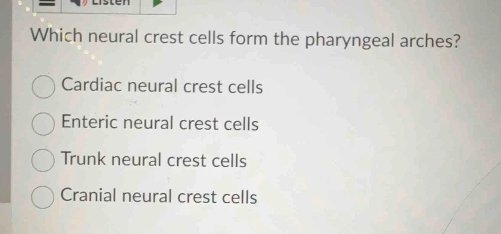which neural crest cells form the pharyngeal arches? cardiac neural cre…