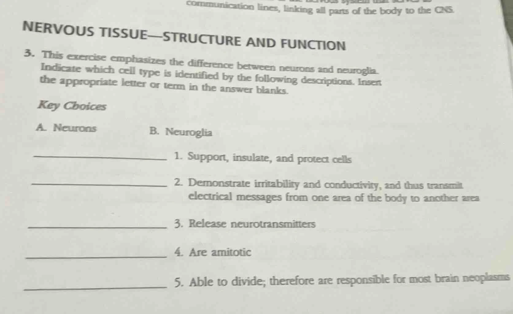 nervous tissue—structure and function 3. this exercise emphasizes the d…