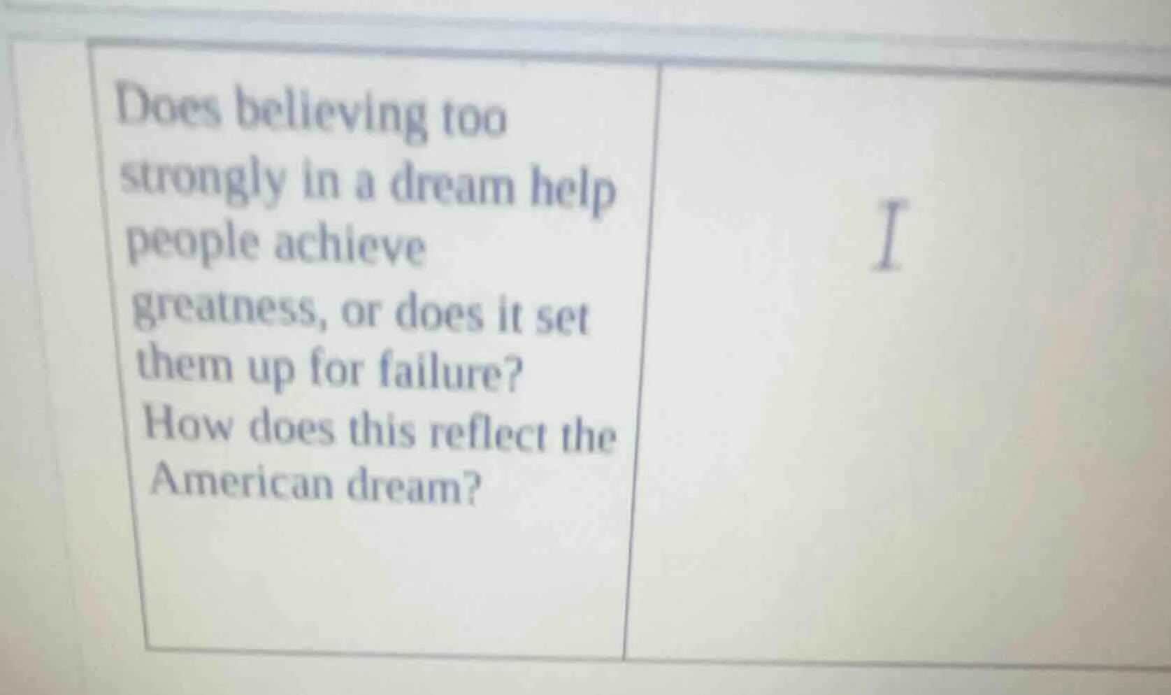 does believing too strongly in a dream help people achieve greatness, o…