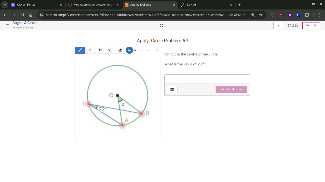 apply: circle problem #2 point o is the centre of the circle. what is t…