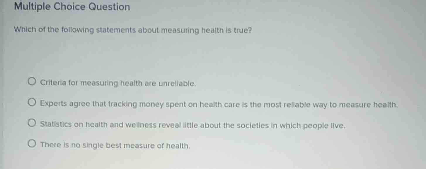 multiple choice question which of the following statements about measur…