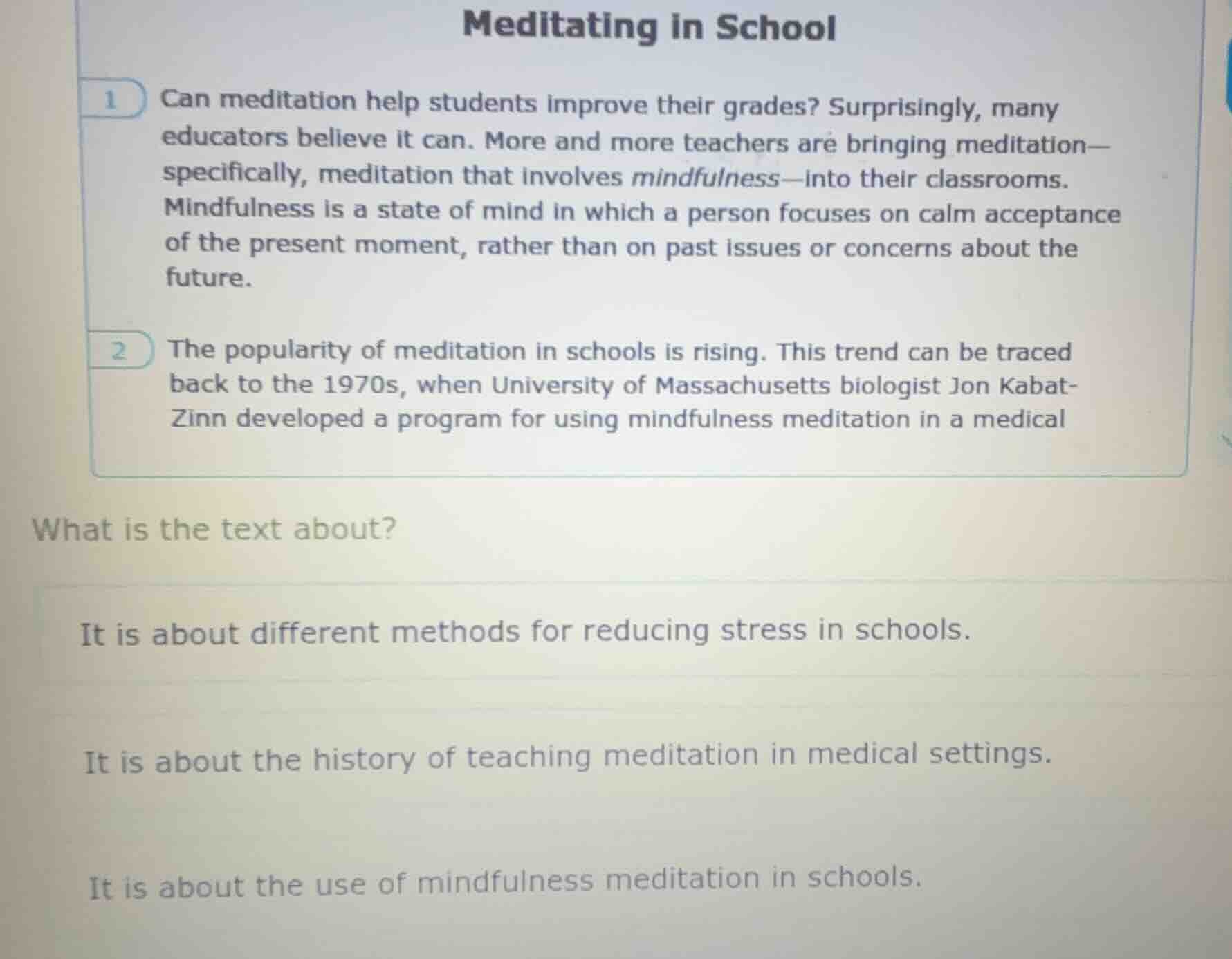 meditating in school 1 can meditation help students improve their grade…