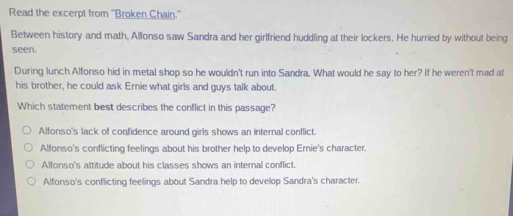 read the excerpt from \broken chain.\ between history and math, alfonso…