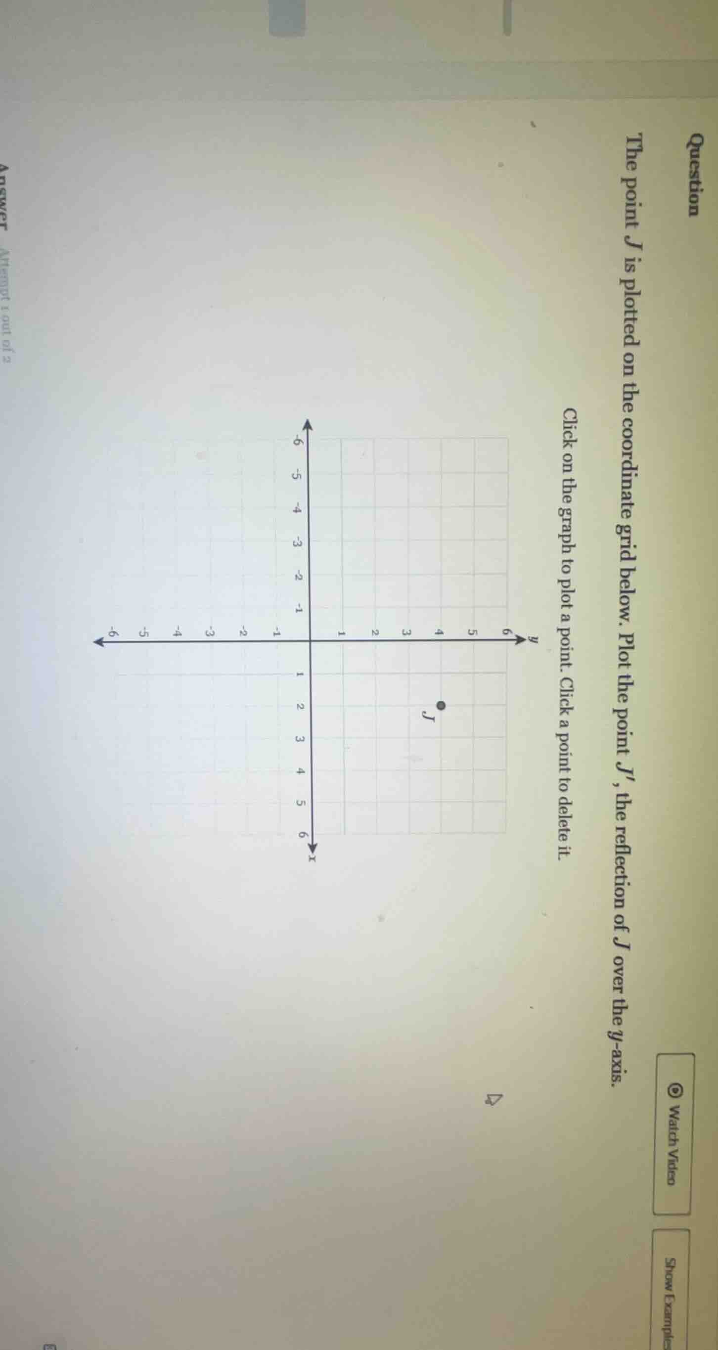question the point j is plotted on the coordinate grid below. plot the …