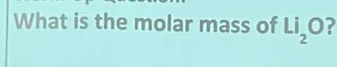 what is the molar mass of li₂o?