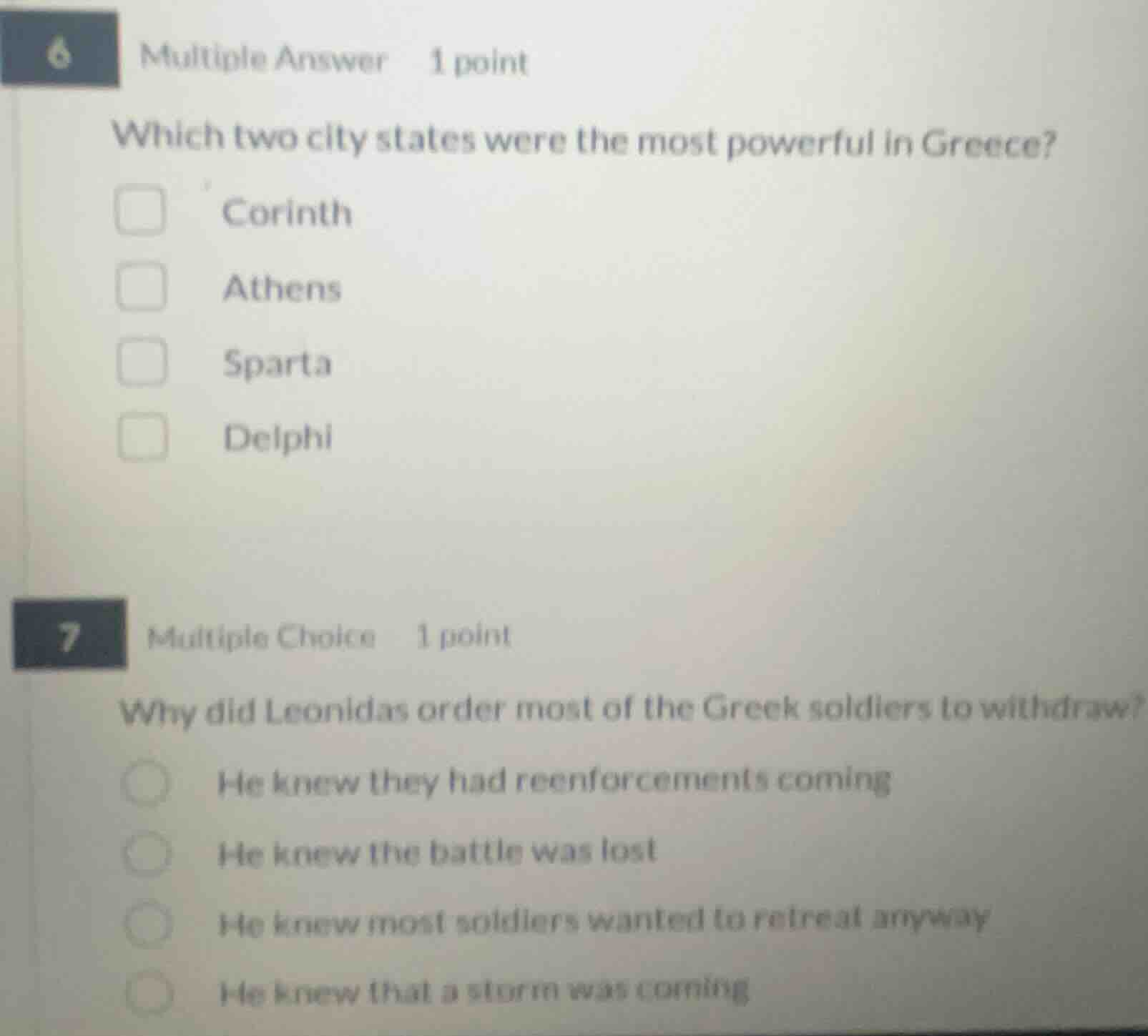 6 multiple answer 1 point which two city states were the most powerful …