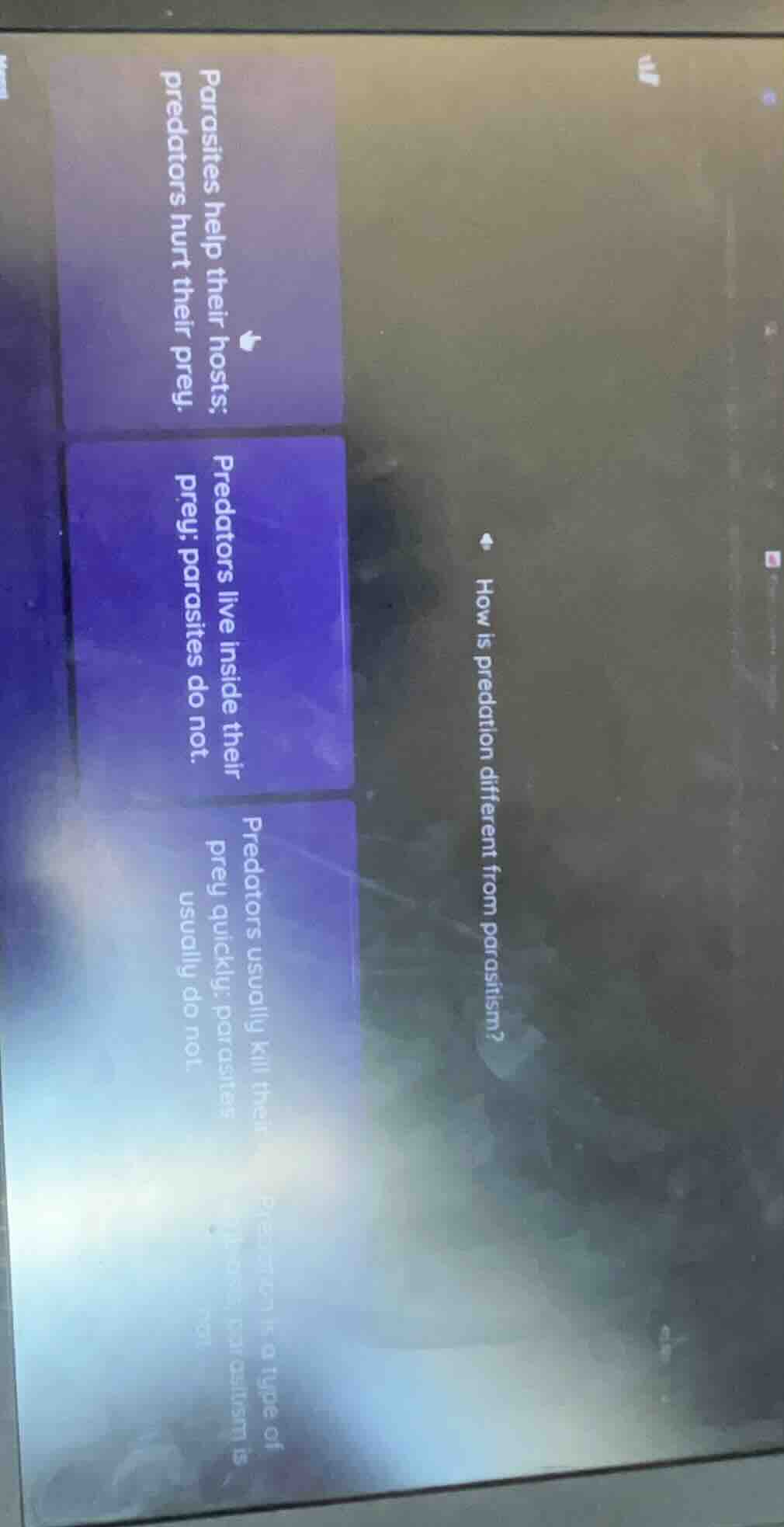 how is predation different from parasitism? parasites help their hosts;…