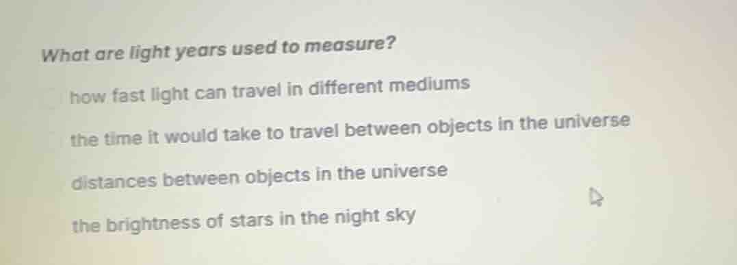 what are light years used to measure? how fast light can travel in diff…