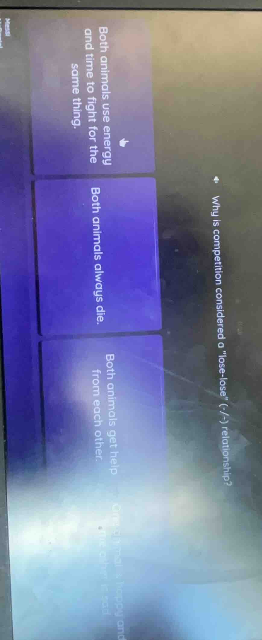 why is competition considered a \lose - lose\ (-/-) relationship? both …