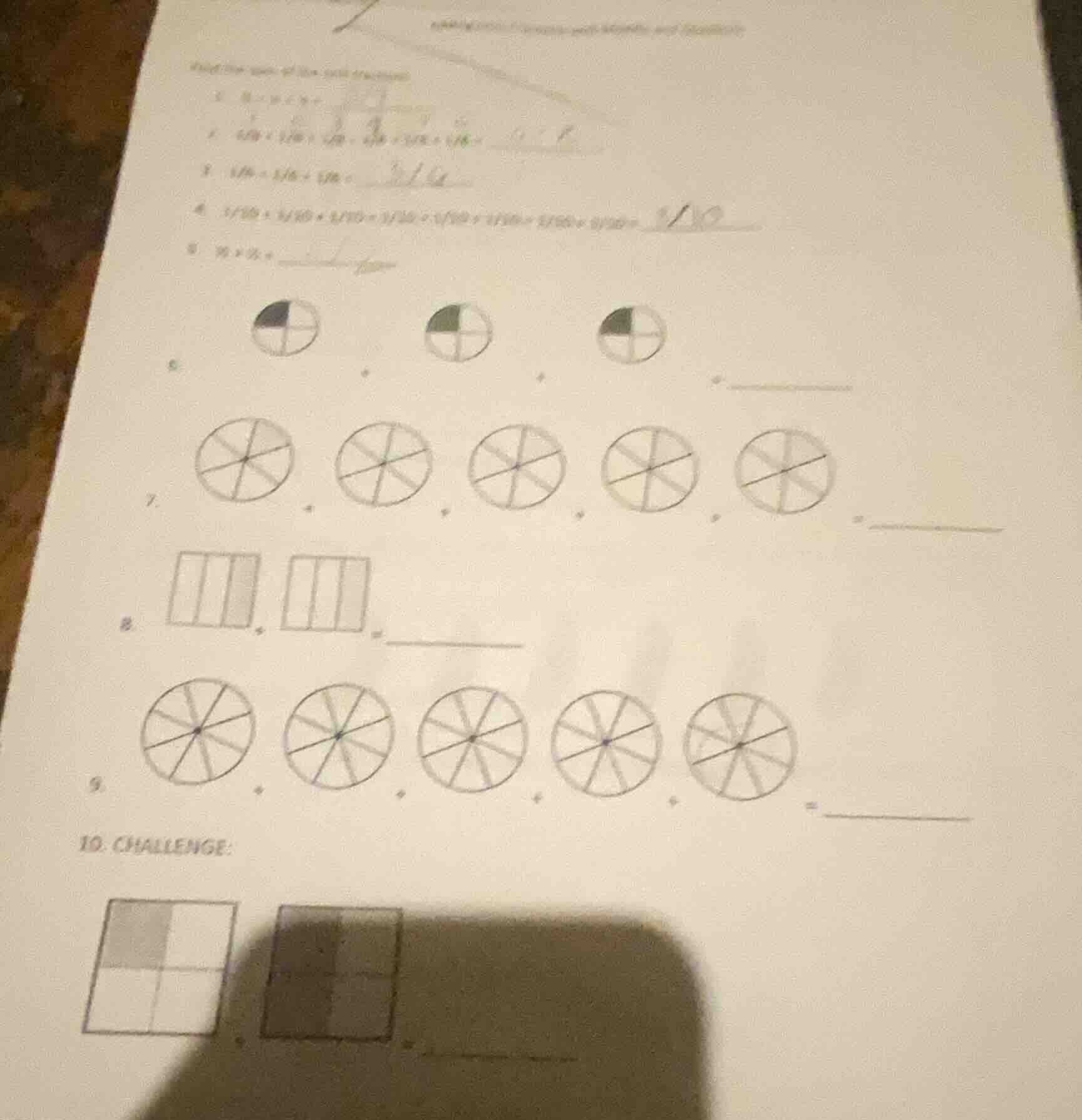 find the sum of the each fractions 2. $\\frac{1}{8}+\\frac{1}{8}+\\frac…