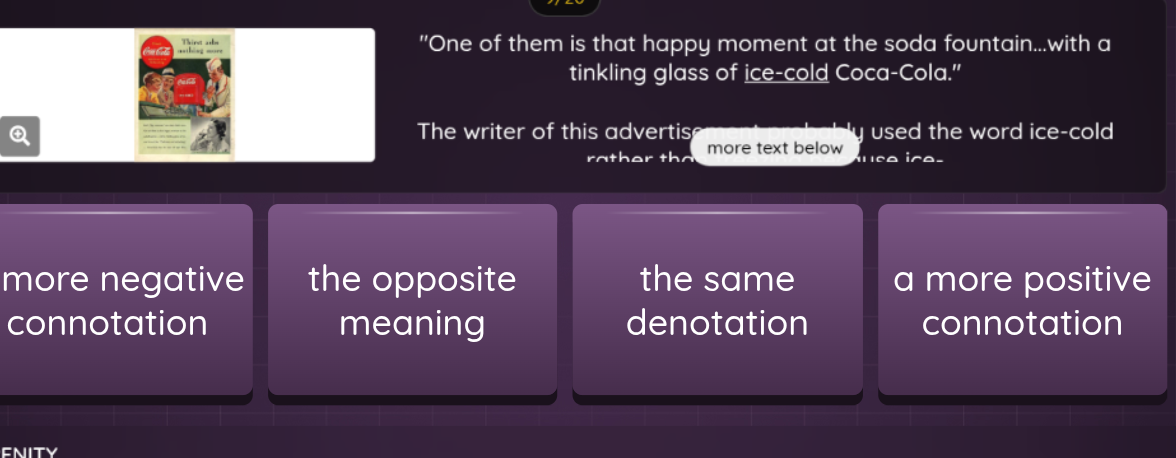 one of them is that happy moment at the soda fountain...with a tinkling…