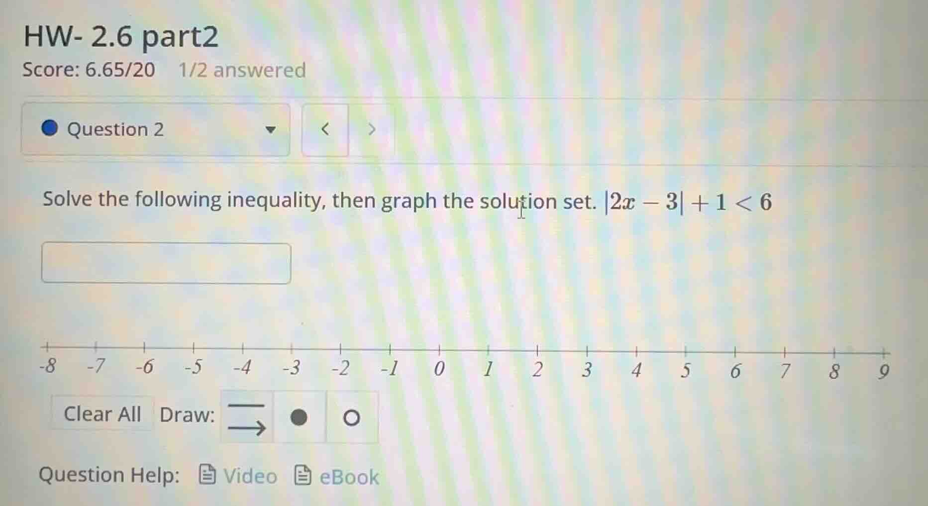 hw- 2.6 part2 score: 6.65/20 1/2 answered question 2 solve the followin…