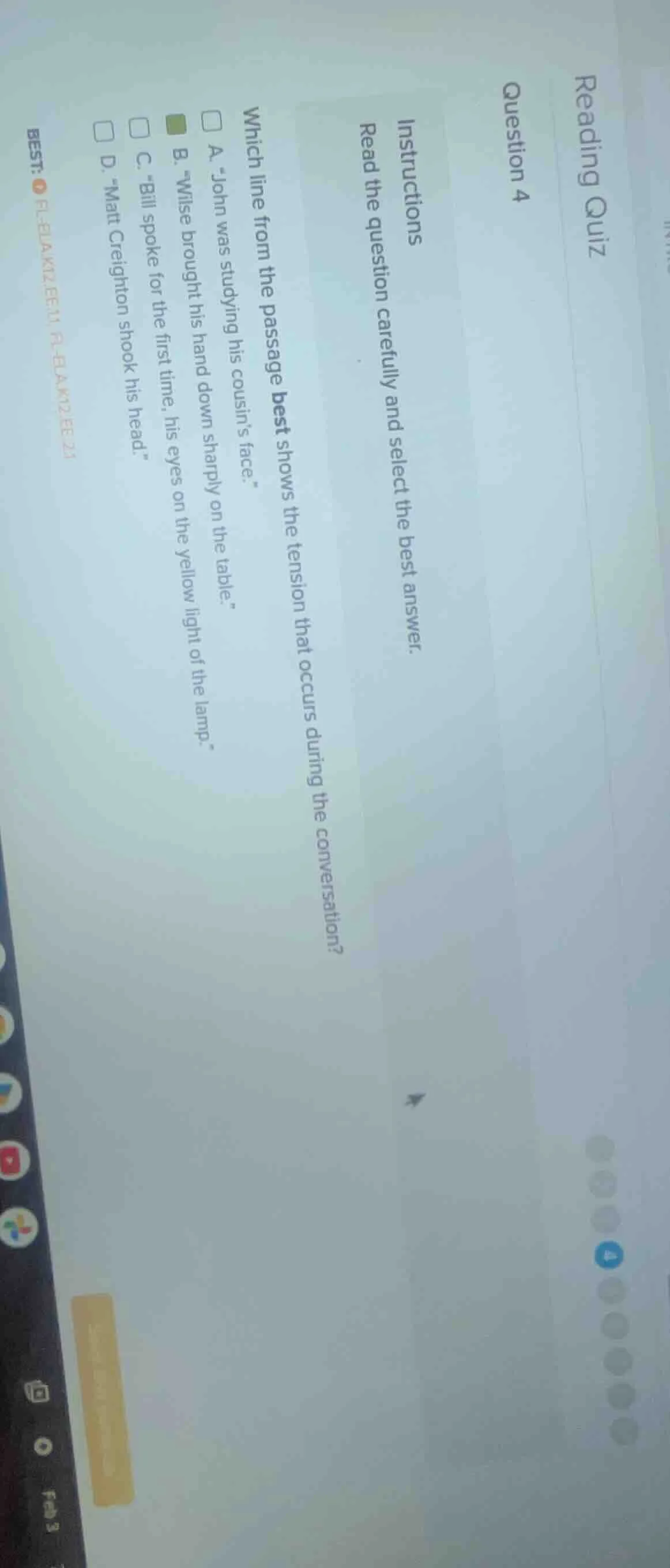 reading quiz question 4 instructions read the question carefully and se…