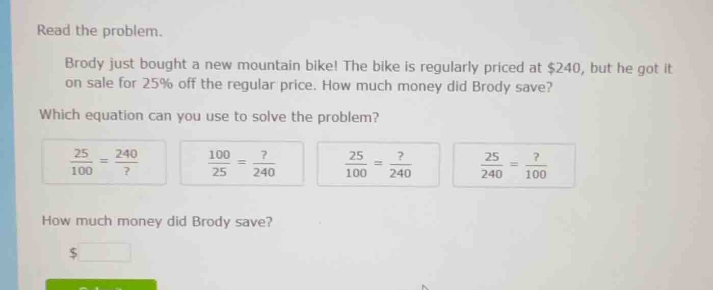 read the problem. brody just bought a new mountain bike! the bike is re…