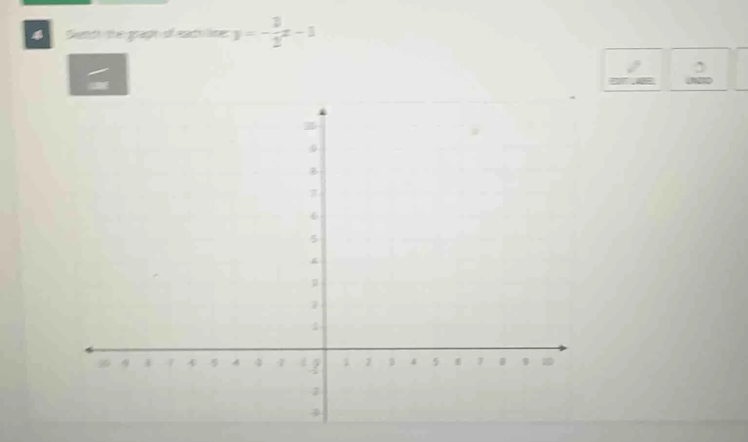 4 sketch the graph of each line: $y = -\frac{3}{2}x - 1$